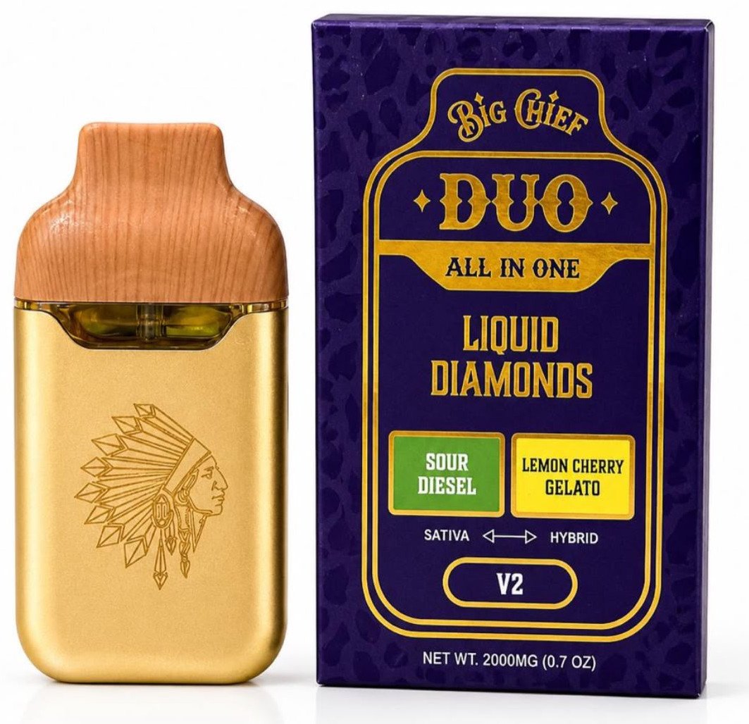 Big Chief DUO V2 – Sour Diesel x Lemon Cherry Gelato Big Chief