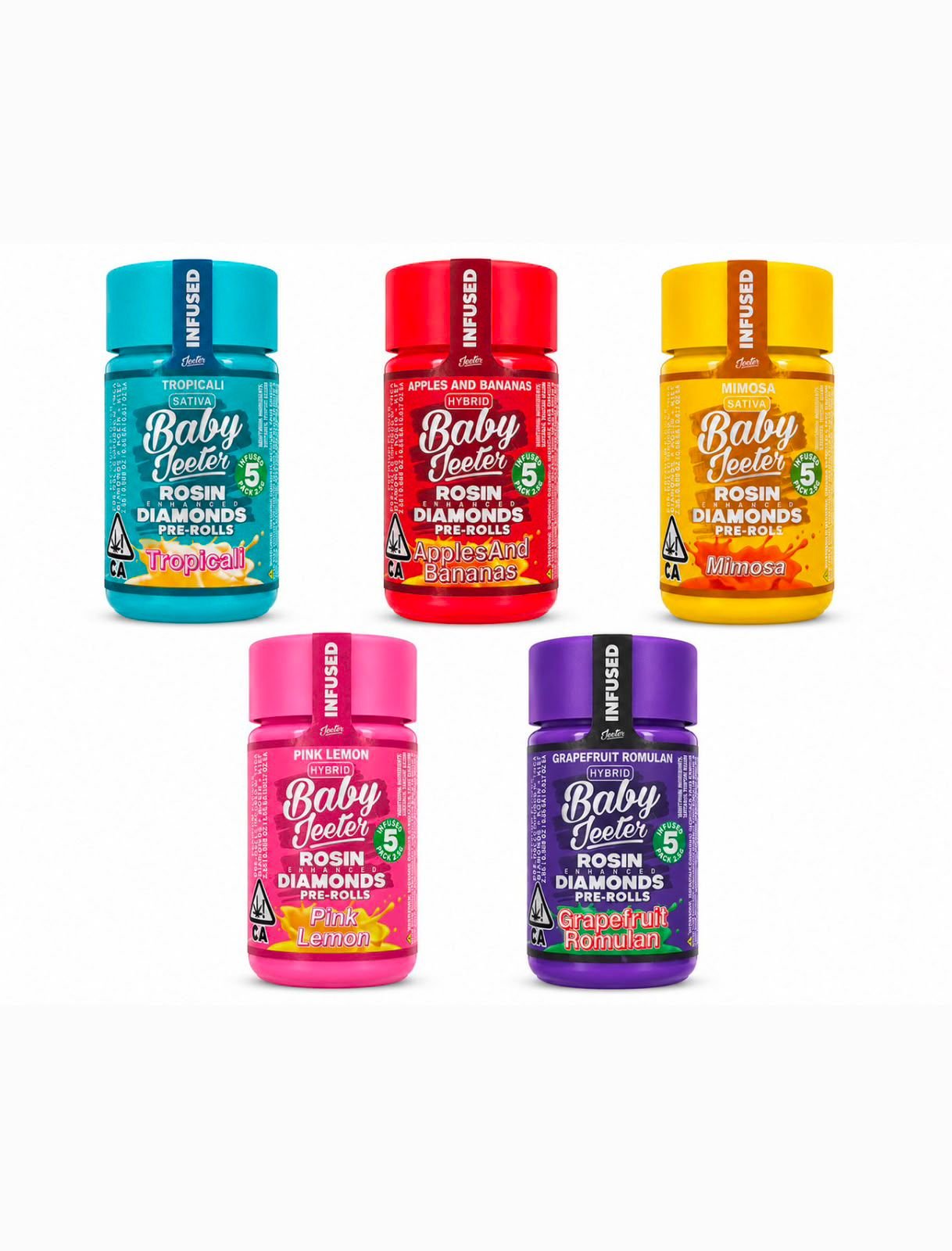 Baby Jeeter Rosin Diamonds – Bote 5 Prerrolados Jeeter
