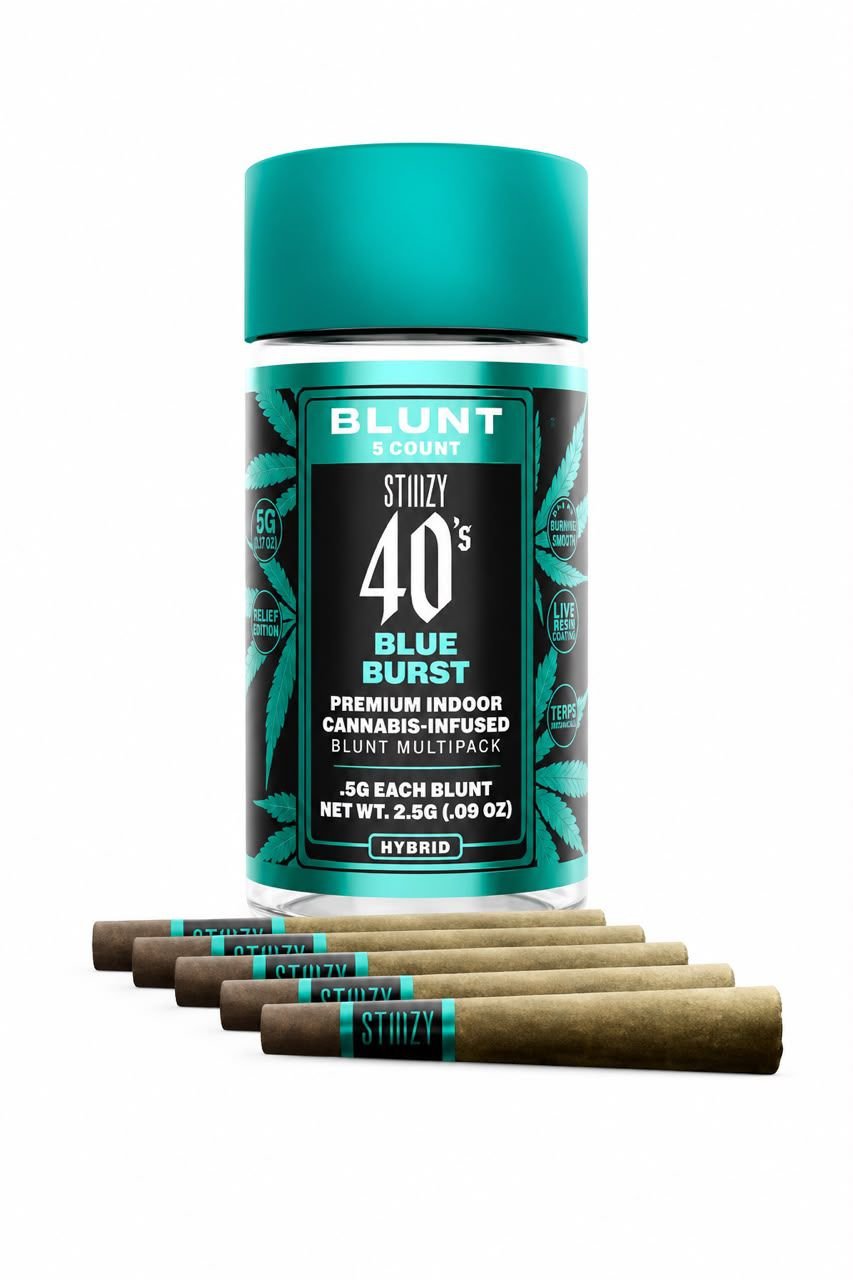 STIIIZY 40's Blue Burst – Bote 5 Prerrolados STIIIZY